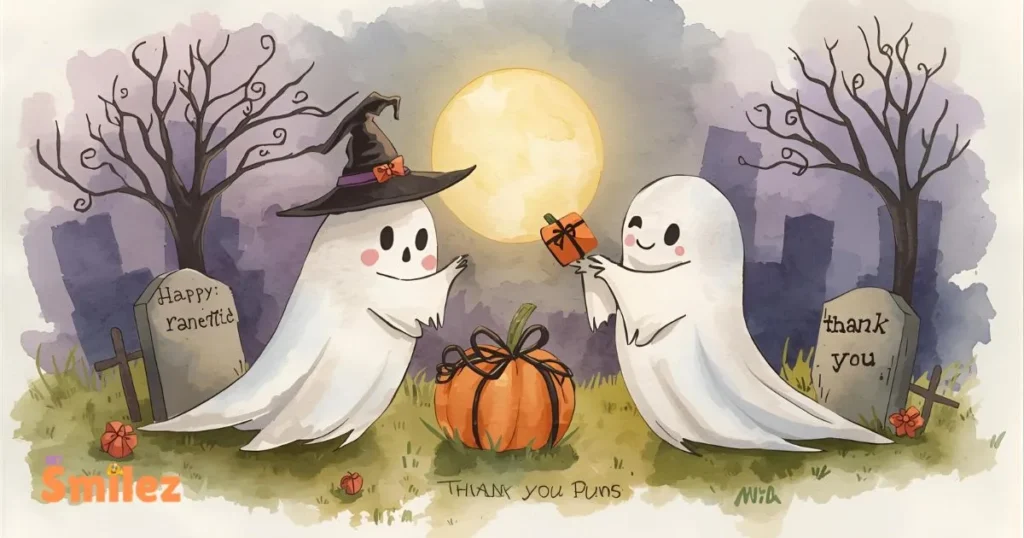 Romantic Halloween Thank You Puns