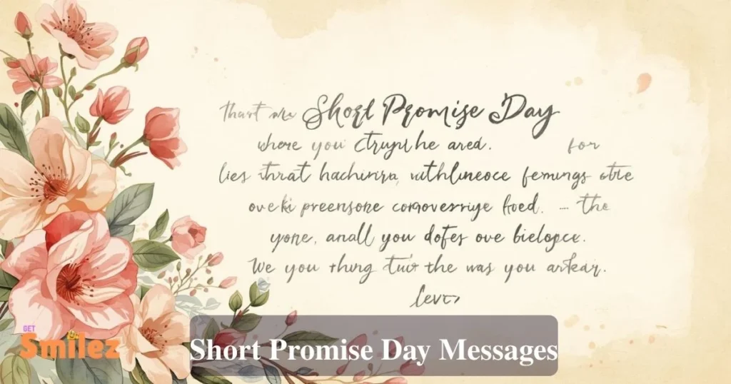 Short Promise Day Messages
