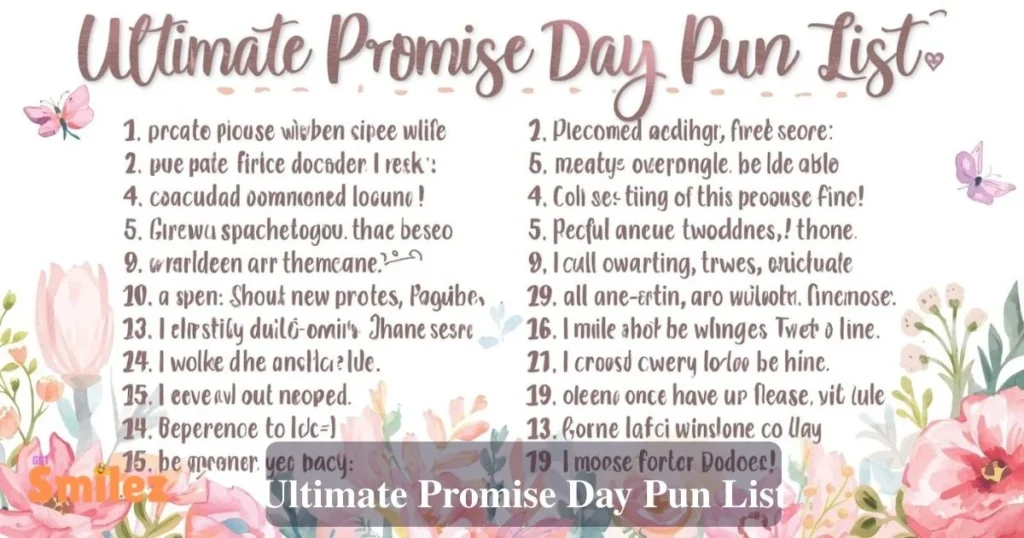 Ultimate Promise Day Pun List